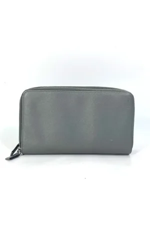 Prada Pre-owned, Kobieta, Szary, ONE SIZE, Skóra, Pre-owned skórzane portfele