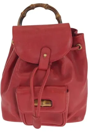 Gucci Pre-owned, Kobieta, Czerwony, ONE SIZE, Skóra, Pre-owned Leather backpacks