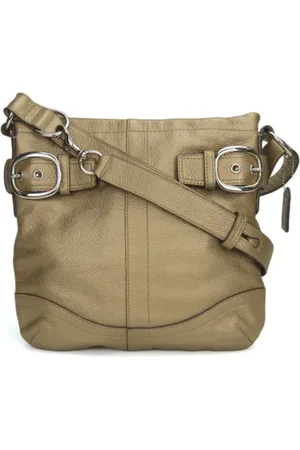 Coach Pre-owned, Kobieta, Beżowy, ONE SIZE, Skóra, Pre-owned skórzane torby na ramię