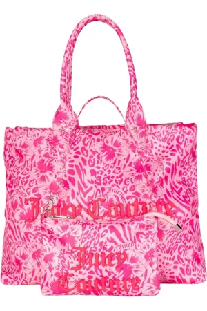 Juicy Couture Torebki, Kobieta, Różowy, ONE SIZE, Nylon, Torba Daisy Shopper z Zamknięciem na Zamek Błyskawiczny