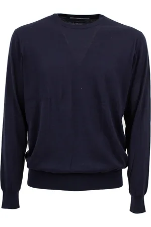 PEOPLE OF SHIBUYA Bluzy, Mężczyzna, Niebieski, 3XL, Męski Sweter z Okrągłym Dekoltem