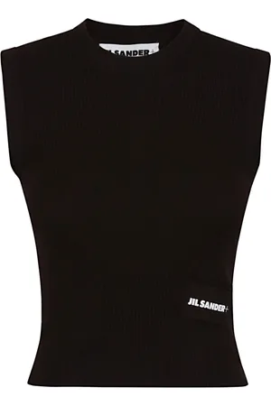 Jil Sander Koszulki, Kobieta, brązowy, 2XS, Brązowy Top dla Kobiet Ss 25