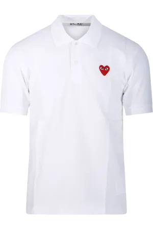 Comme des Garçons Koszulki, Mężczyzna, Biały, L, Czerwone Serce T-Shirt