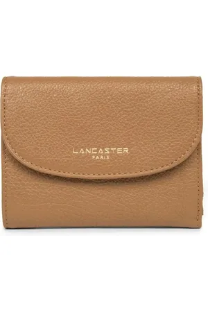 Lancaster Akcesoria, Kobieta, brązowy, ONE SIZE, Skóra, Skórzany portfel z zapięciem na zatrzask