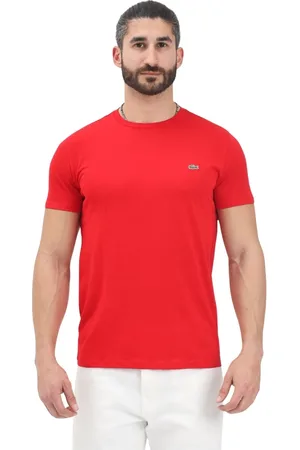 Lacoste Koszulki, Mężczyzna, Czerwony, XL, Czerwone T-shirty i Pola Północny niebieski