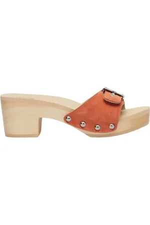 Scholl Buty, Kobieta, Czerwony, 41 EU, Zamsz, Zamszowy Chodak z Regulowaną Sprzączką