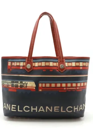 CHANEL Pre-owned, Kobieta, Niebieski, ONE SIZE, Skóra, Pre-owned Canvas totes