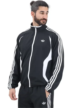 adidas Kurtki, Mężczyzna, Czarny, S, Czarny Sweter z Zamkiem Styl Teamgeist