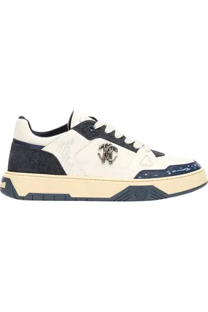 Roberto Cavalli Buty, Mężczyzna, Wielobarwność, 46 EU, Zamsz, Sneakersy z Wężowym Monogramem