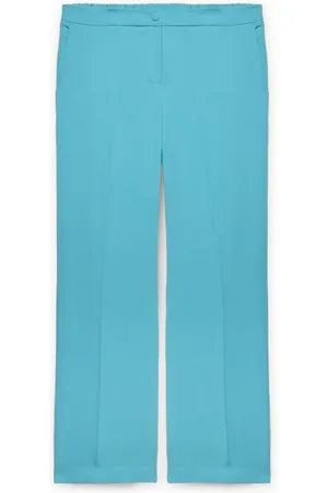 Fiorella rubino Spodnie, Kobieta, Niebieski, 4XL, Poliester, Proste Spodnie