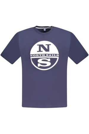 North Sails Koszulki, Mężczyzna, Niebieski, 3XL, Bawełna, Niebieski Bawełniany T-shirt Męski