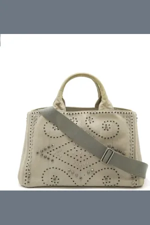 Prada Pre-owned, Kobieta, Szary, ONE SIZE, Pre-owned Canvas totes