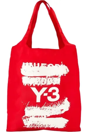Y-3 Torebki, Kobieta, Czerwony, ONE SIZE, Czerwona Syntetyczna Torba Shopper z Magnetycznym Zapięciem