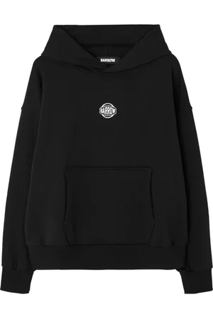 BARROW Bluzy, Mężczyzna, Czarny, S, Czarny sweter z nadrukiem na plecach