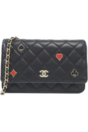 CHANEL Pre-owned, Kobieta, Czarny, ONE SIZE, Skóra, Pre-owned skórzane portfele