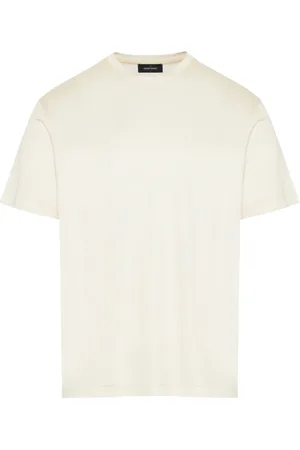 Gran Sasso Koszulki, Mężczyzna, Biały, L, Luksusowy Jedwabny T-shirt Wyprodukowany we Włoszech