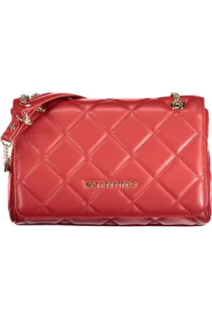 Valentino by Mario Valentino Torebki, Kobieta, Czerwony, ONE SIZE, Len, Czerwona Torba na Ramię z Rzemieniami