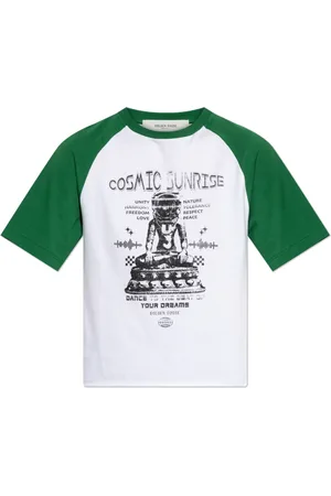 Golden Goose Koszulki, Kobieta, Biały, M, Bawełna, T-shirt z logo