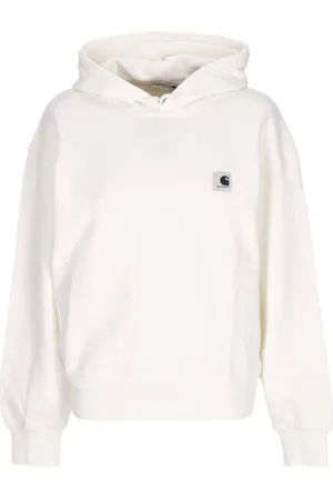 Carhartt Bluzy, Kobieta, Biały, M, Lekki bluza z kapturem długi rękaw