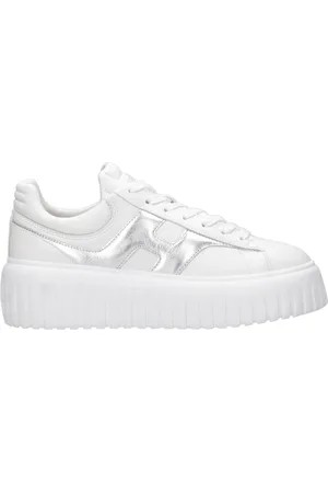 Hogan Buty, Kobieta, Biały, 36 1/2 EU, Białe Sneakersy z Ikonicznym Logo