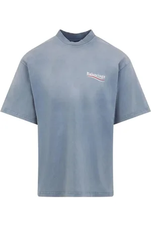 Balenciaga Koszulki, Mężczyzna, Niebieski, XL, Len, Niebieski T-shirt & Polo Combo