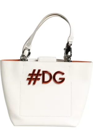 Dolce & Gabbana Torebki, Kobieta, Biały, ONE SIZE, Biała skórzana torba z uchwytem
