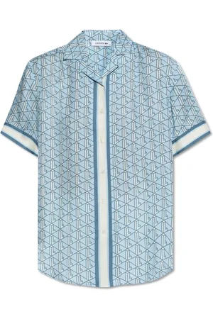 Lacoste Bluzki, Kobieta, Niebieski, 2XL, Koszula z monogramem
