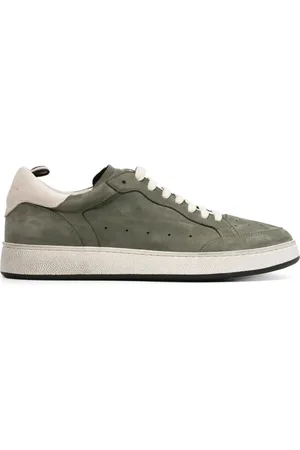 Officine creative Buty, Mężczyzna, Zielony, 42 EU, Skórzane Sneakersy Styl Odpowiedź
