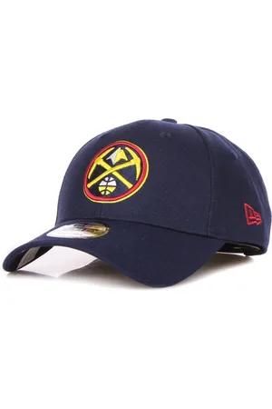 New Era Akcesoria, Mężczyzna, Fioletowy, ONE SIZE, Denver Nuggets Zagięta Czapka z Daszkiem