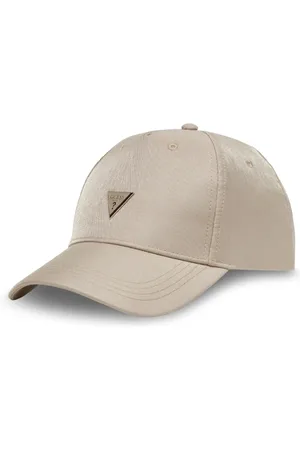 Guess Akcesoria, unisex, Beżowy, ONE SIZE, Bawełna, Metalowy Logo Kaptur - Beżowy