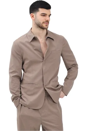 Armani Exchange Kurtki, Mężczyzna, brązowy, S, Beżowa Kurtka Męska Wiosna Lato