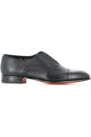santoni Buty, Mężczyzna, Czarny, 41 1/2 EU, Klasyczne Skórzane Buty Oxford