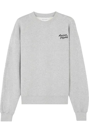Maison Kitsuné Bluzy, Kobieta, Szary, M, Szara Sweter z Wycięciami