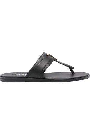Tom Ford Buty, Mężczyzna, Czarny, 42 EU, Włoskie skórzane sandały, podeszwa z gumy