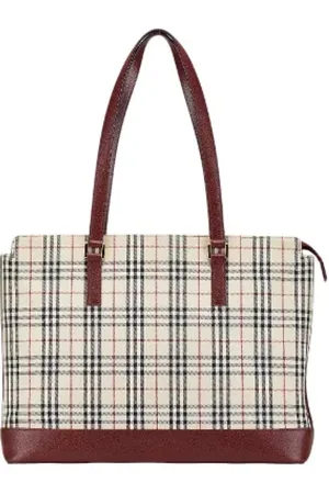 Burberry Pre-owned, Kobieta, Beżowy, ONE SIZE, Skóra, Pre-owned Canvas totes