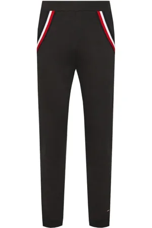Tommy Hilfiger Spodnie, Mężczyzna, Czarny, XL, Logo Męskie Spodnie z Bawełny
