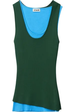 Staud Koszulki, Kobieta, Zielony, XS, Nylon, Hermosa Tank Top