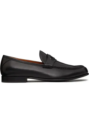VALENTINO GARAVANI Buty, Mężczyzna, Czarny, 40 EU, Len, Czarne Mokasyny dla Mężczyzn