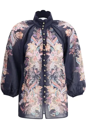 ZIMMERMANN Bluzki, Kobieta, Niebieski, M, Bluzka z wzorem Paisley