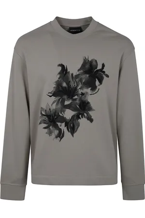 Emporio Armani Bluzy, Mężczyzna, Szary, M, Klasyczny Sweatshirt dla Mężczyzn