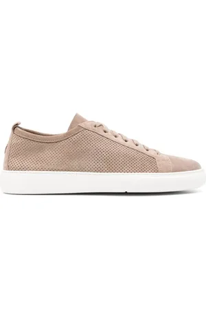 HENDERSON BARACCO Buty, Mężczyzna, Beżowy, 44 EU, Zamsz, Perforowane Zamszowe Sneakersy