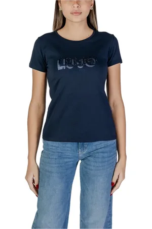 Liu Jo Koszulki, Kobieta, Niebieski, S, T-shirt z krótkim rękawem Kolekcja Wiosna/Lato