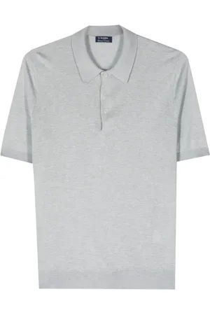 BARBA Koszulki, Mężczyzna, Beżowy, XL, Jedwabny Polo Shirt 100% Wyprodukowany we Włoszech