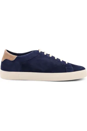 Brunello Cucinelli Buty, Mężczyzna, Niebieski, 42 EU, Zamsz, Sneakers Multi Colour Zaokrąglony Nosek Kontrastowe Sznurowadła