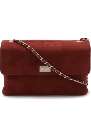 CHANEL Pre-owned, Kobieta, Czerwony, ONE SIZE, Zamsz, Pre-owned Suede chanel-bags
