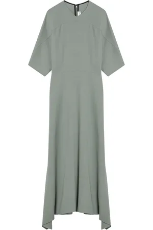 Victoria Beckham Sukienki, Kobieta, Zielony, S, Sukienka Midi dla Kobiet