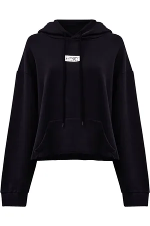 Maison Margiela Bluzy, Kobieta, Czarny, M, Bawełna, Bluza z kapturem