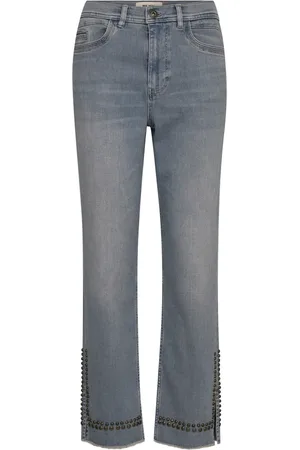 Mos Mosh Jeansy, Kobieta, Niebieski, W30, Denim, Ice Denim Jeansy z prostą nogawką