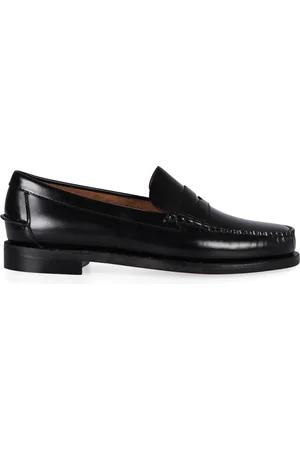 SEBAGO Buty, Mężczyzna, Czarny, 41 EU, Skórzane Lordsy z Okrągłym Nosem