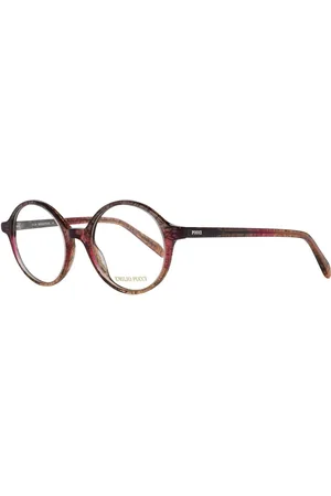 Emilio Pucci Akcesoria, Kobieta, Wielobarwność, ONE SIZE, Brązowe Okulary Optyczne Dla Kobiet Styl Okrągły